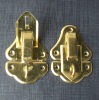 Antique brass metal bag lock