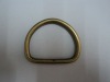 Antique brass zinc alloy D ring bag buckle