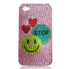 Attractive hard diamond cover case for apple iphone 4