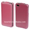 BF-MP007(B)  Carbon Fiber Leather Case For Iphone 4G