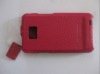 BF-MPS903, genuine leather case for samsung S2 i9100 red with pattern