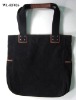 BLACK CANVAS TOTE BAG