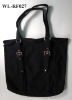 BLACK CANVAS TOTE BAG