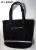 BLACK CANVAS TOTE BAG