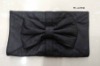 BLACK CLUTCH BAG WITH BIG BOW