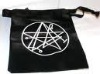 BLACK COTTON DRAWSTRING BAG