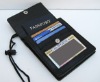 BLACK LEATHER PASSPORT Holder Card Organizer Wallet