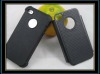 BLACK Shell plus silicone sleeve case for iphone4 4S