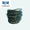 Barbed elastic hair tie loop