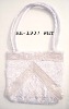 Beaded Bags, Fashion bags, Designer Bags,Cotton bags (RH-1907WHT)