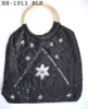 Beaded Bags, Fashion bags, Designer Bags,Cotton bags (RH-1913BLK)