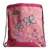 Beaty Cute Pink butterfly girl drawstring bag