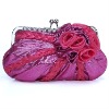 Beautiful Flower Satin Party Bag Evening Clutch Bag 063