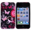 Beautiful Flowers and Butterflies Silicone Protect Case Shell For iPod Touch 4