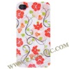 Beautiful Red Flower Back Cover Hard Case for iPhone 4