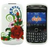 Beautiful Red Rose Flowers Design Silicone Skin Case Cover for Blackberry Curve 8520&8530