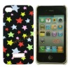 Beautiful Star Design Hard Cover Skin Plastic Case Protector For iPhone 4 (Black)