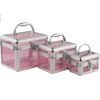 Beautiful aluminium transpanrent cosmetic case beauty case