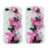 Beautiful artwork Spring flower water transfer prints phone cover  for Iphone 4S