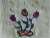 Beautiful flower towel embroidery design/embroideried towel