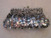 Beautiful sequins evening bag with crystal