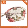 Beauty design clutch small ziplock cotton flower pattern cosmetic pouch for women