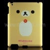 Beige Rilakkuma Pattern Hard Plastic Back Case for iPad2