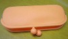 Beige Silicone Eyeglasses Case Pen Case for Promotional Gift