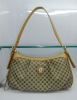 Beige check grain fashion lady single shoulder bag