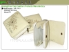 Beige embroidery flower zipper Wallets Ladies