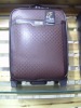 Best quality PU leather trolley luggage bag