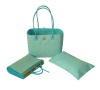 Best-seller-blue straw beach bag set