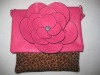 Big Flower shape pu handbags