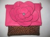 Big Flower shape pu handbags