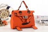 Big Smile Face Orange Leather bags handbags 063