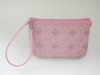 Big flower PU leather purse, handmade leather pouches wallet, good-looking wallet purse