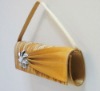 Big flower crystal ladies fashion box clutch evening bag