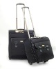 Black 1680D trolley luggage bag