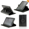 Black 360 Degree Rotating Leather Case Cover with Swivel Stand for Amazon Kindle