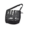 Black Canvas Mans Sport Single Shoulder Sling Bag