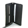Black Checkbook Cover with zip closure