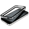 Black Clear Bumper Case Metal Buttons for Apple iPhone 4 4G 4s