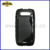 Black Color Soft Skin TPU S-line Wave Gel Case for BlackBerry Torch 9860/9850