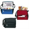 Black Deluxe Daily Insulated Cooler Bag Heavy Duty Two spacious compartments