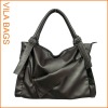 Black Elegant PU Cutouts Shoulder Handbag