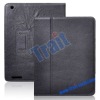 Black Elegant Smart Cover Stand Flip Leather Case for iPad 2