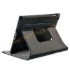 Black Elegant Stand Design Leather Case Skin Holder for iPad 2