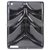 Black Fish Bone Style TPU Skin Case Cover for Apple iPad 2