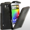 Black Flip Leather Case Cover For HTC Sensation XL G21