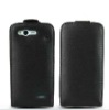 Black Flip Leather Case Cover Pouch + Film For HTC Raider 4G Holiday X710E G19